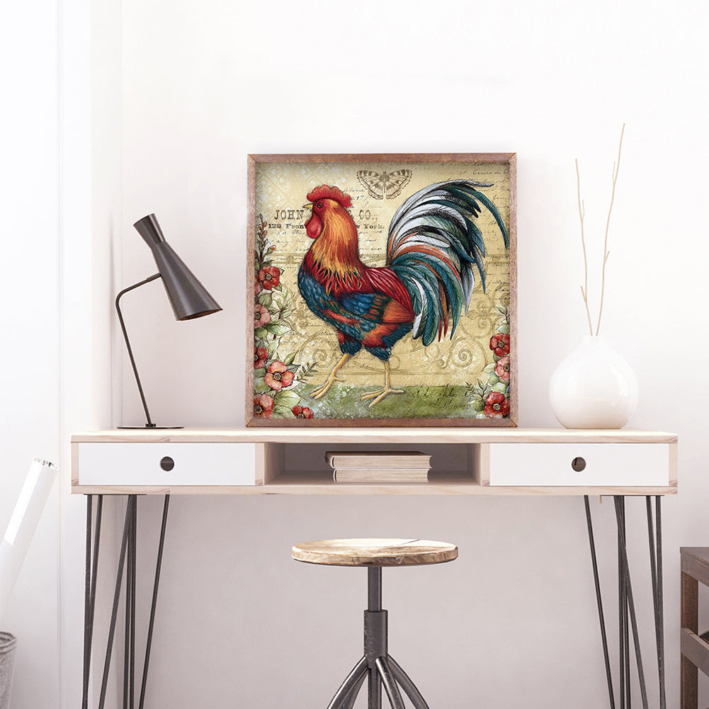 Chickens - Full Round Drill Diamond Painting 30*30CM