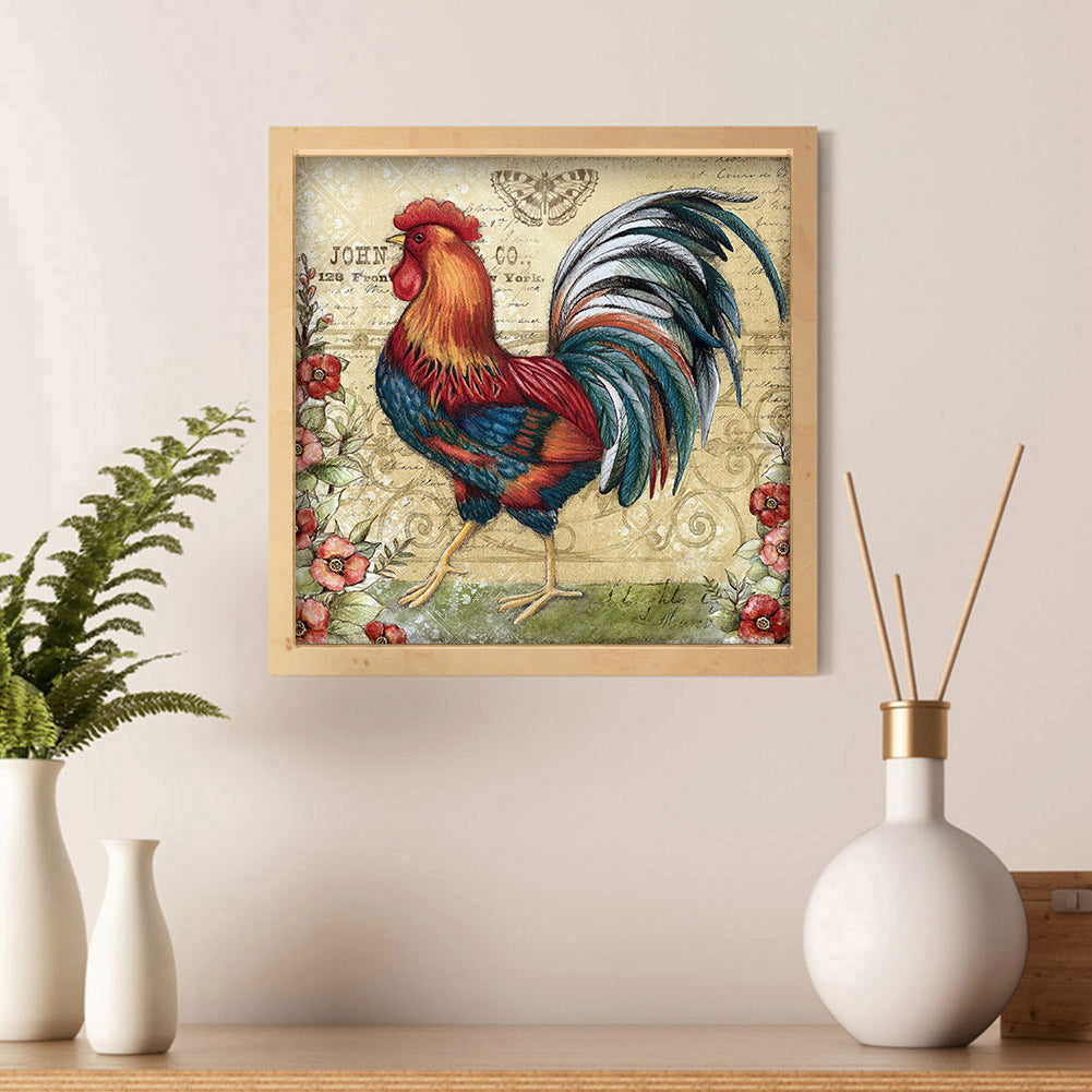 Chickens - Full Round Drill Diamond Painting 30*30CM