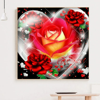 Love Rose - Full Round Drill Diamond Painting 30*30CM