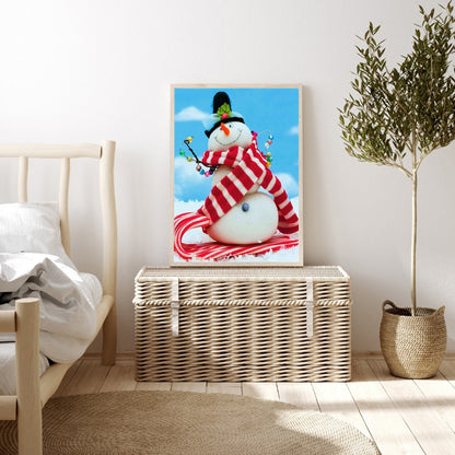 Snowman - Full Round Drill Diamond Painting 30*40CM