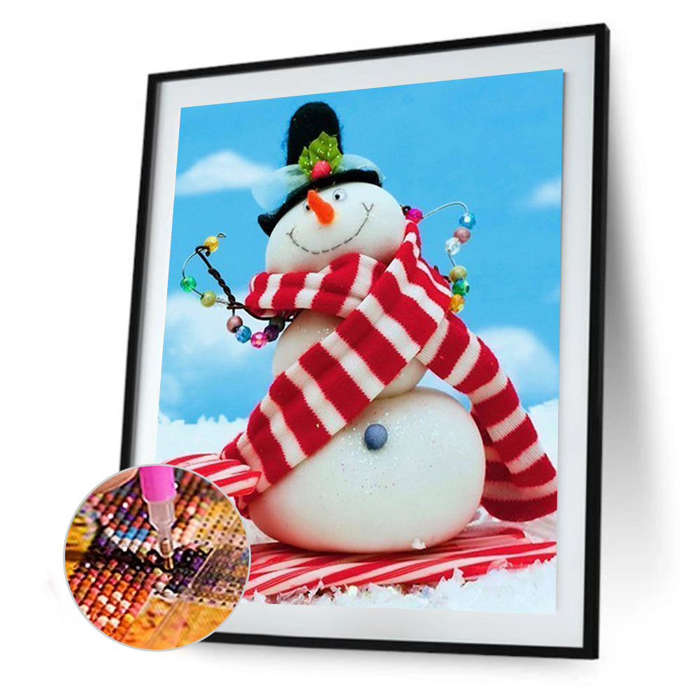 Snowman - Full Round Drill Diamond Painting 30*40CM