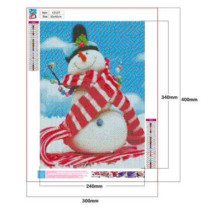 Snowman - Full Round Drill Diamond Painting 30*40CM