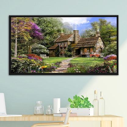 Forest House - Full Round Drill Diamond Painting 85*45CM