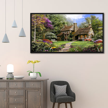 Forest House - Full Round Drill Diamond Painting 85*45CM