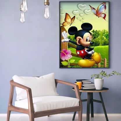 Mickey Mouse - Full Round Drill Diamond Painting 30*40CM