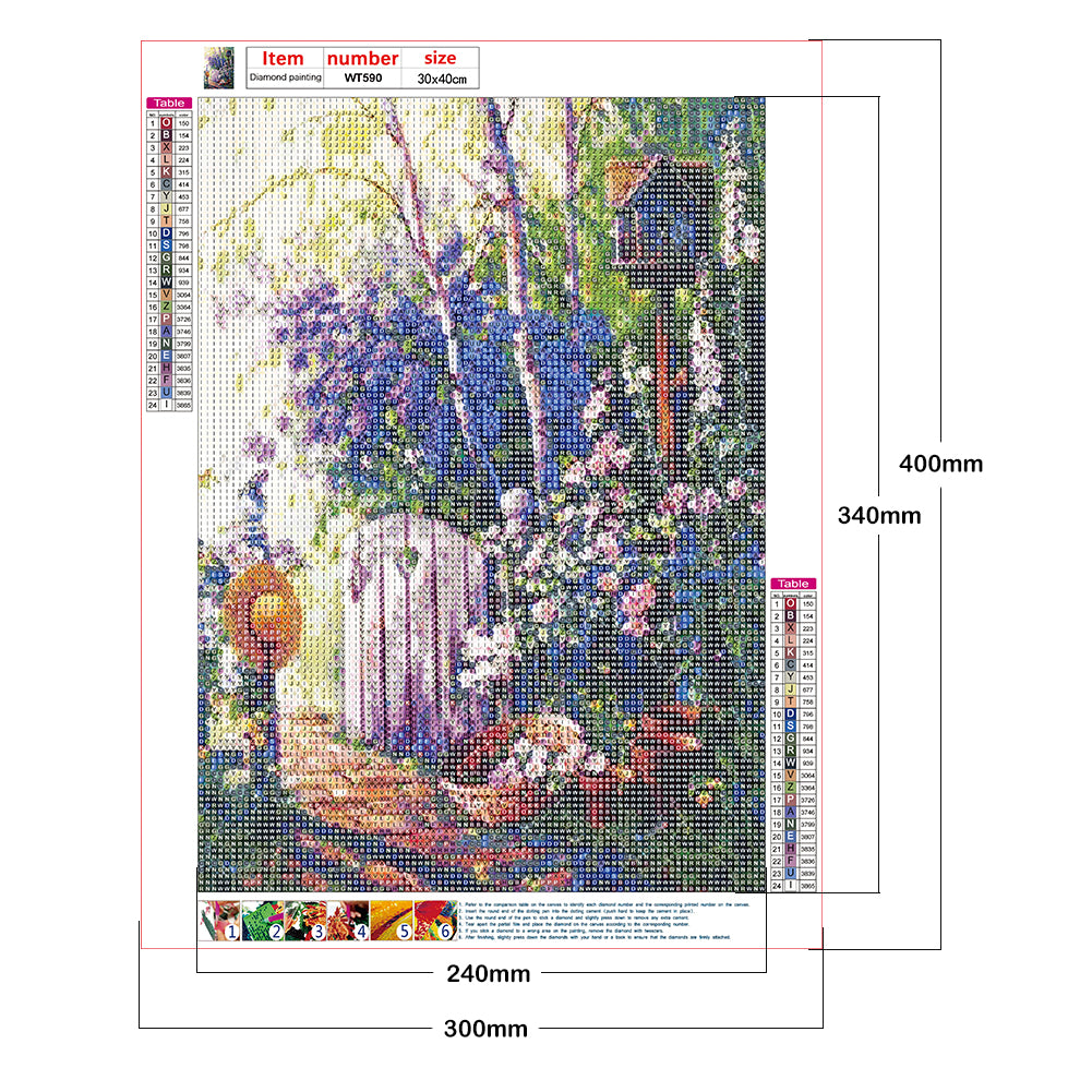 Garden - Full Round Drill Diamond Painting 30*40CM