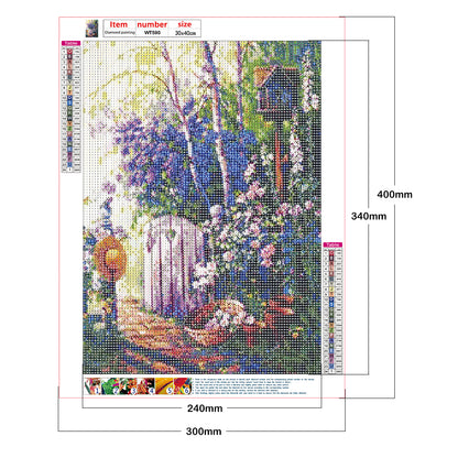 Garden - Full Round Drill Diamond Painting 30*40CM