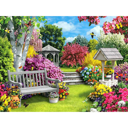Garden - Full Round Drill Diamond Painting 40*30CM