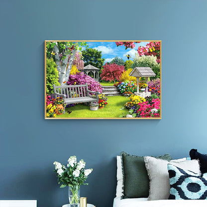 Garden - Full Round Drill Diamond Painting 40*30CM