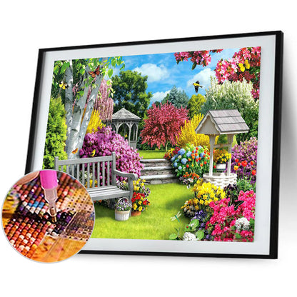 Garden - Full Round Drill Diamond Painting 40*30CM