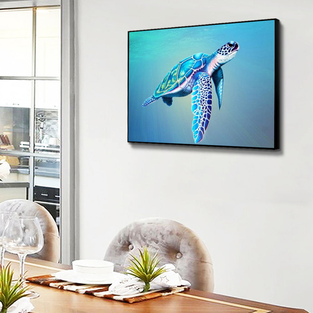 Swimming Turtle - Full Round Drill Diamond Painting 30*40CM