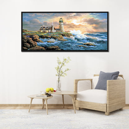 Lighthouse - Full Square Drill Diamond Painting 80*40CM