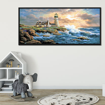 Lighthouse - Full Square Drill Diamond Painting 80*40CM