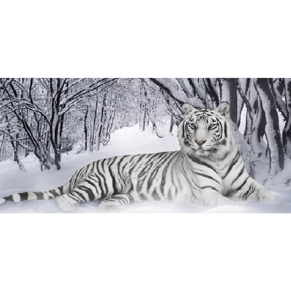 White Tiger - Full Square Drill Diamond Painting 90*45CM