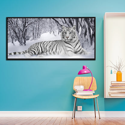 White Tiger - Full Square Drill Diamond Painting 90*45CM