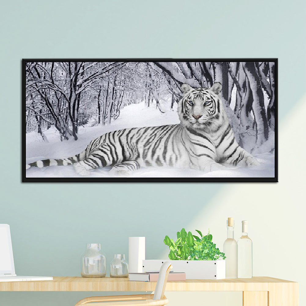 White Tiger - Full Square Drill Diamond Painting 90*45CM