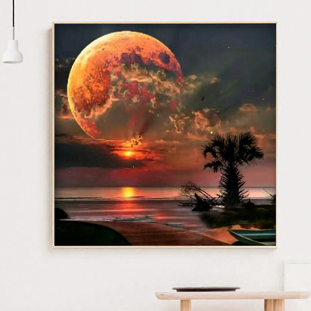 Twilight Moon - Full Round Drill Diamond Painting 30*30CM