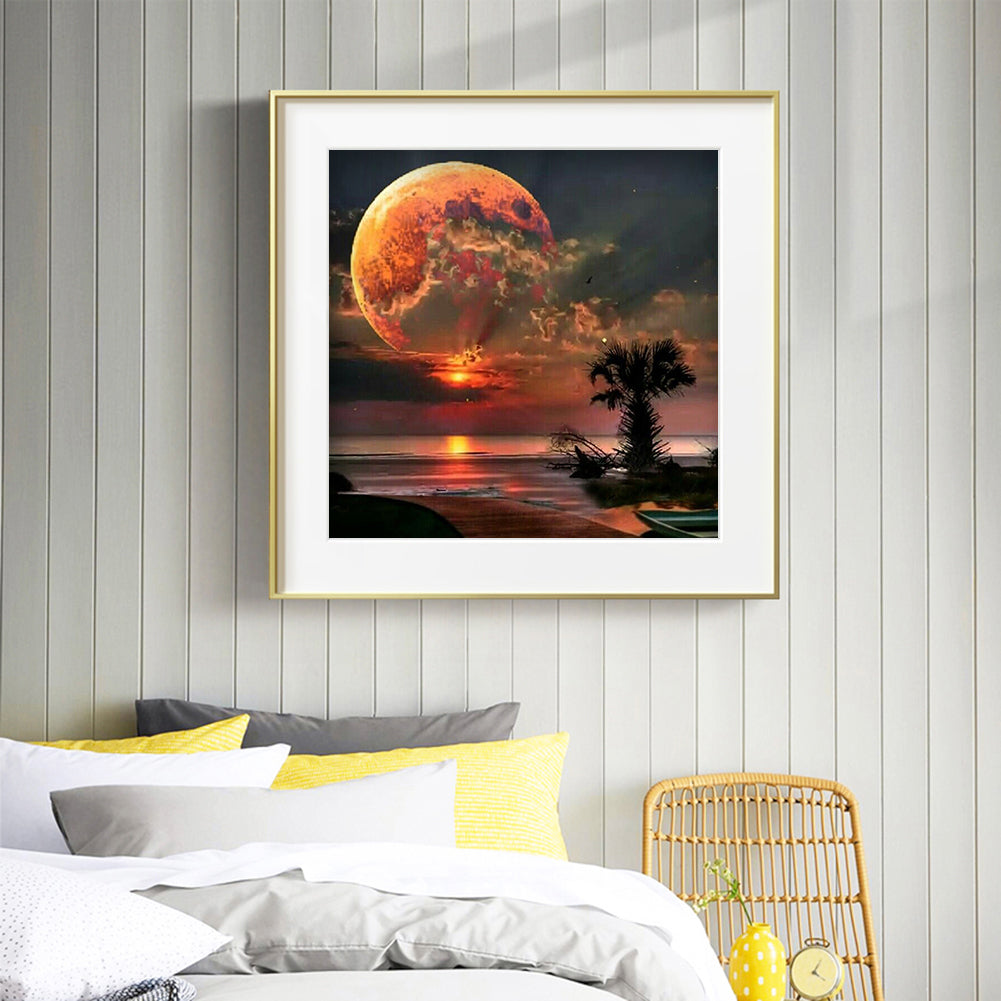 Twilight Moon - Full Round Drill Diamond Painting 30*30CM