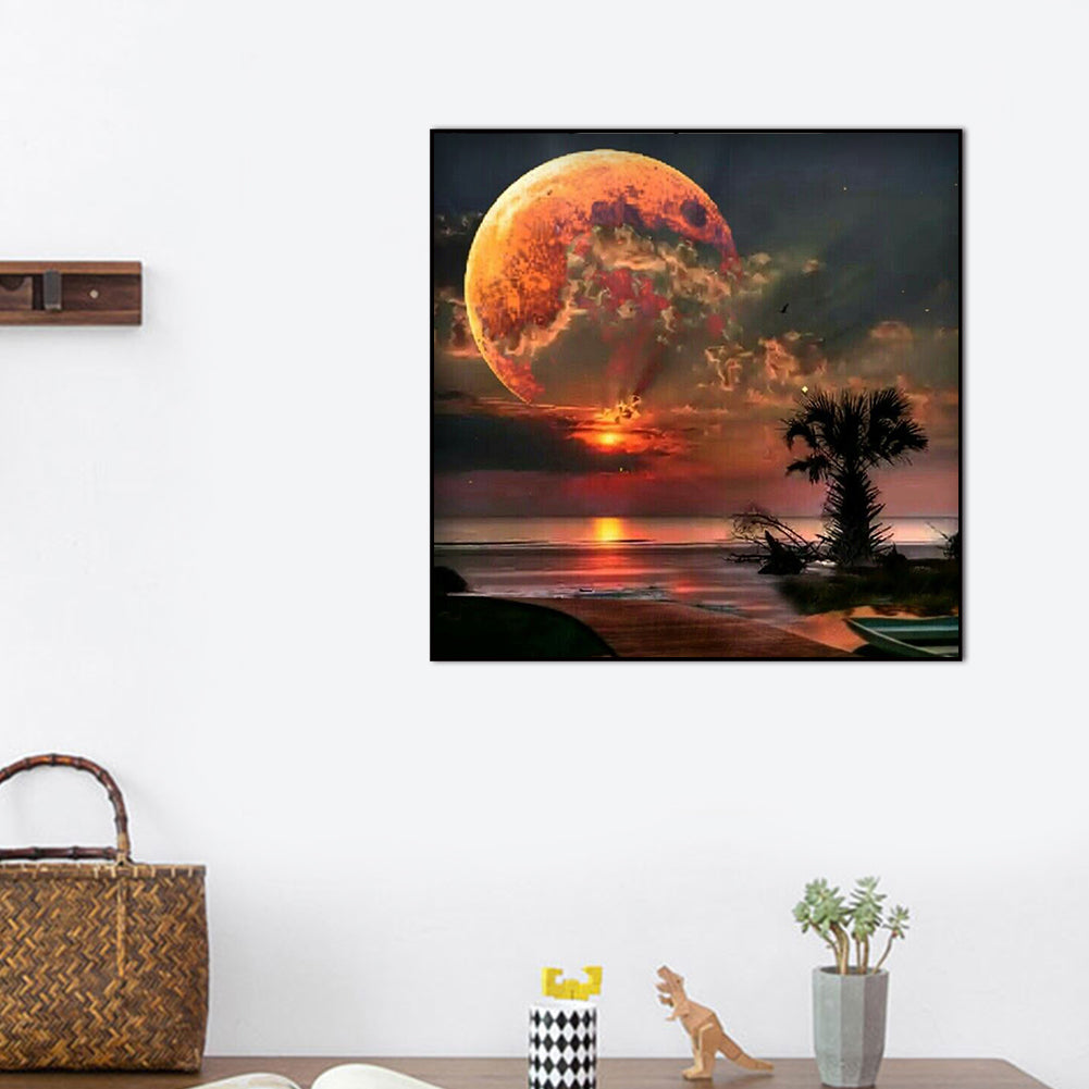 Twilight Moon - Full Round Drill Diamond Painting 30*30CM