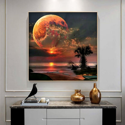 Twilight Moon - Full Round Drill Diamond Painting 30*30CM