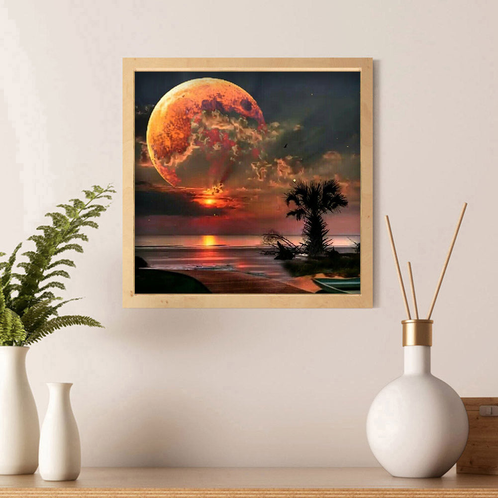 Twilight Moon - Full Round Drill Diamond Painting 30*30CM