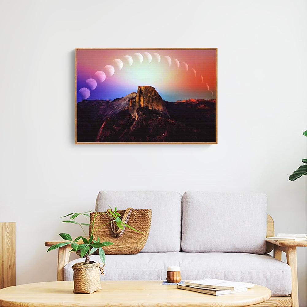 Sunrise Landscape - Full Round Drill Diamond Painting 30*40CM