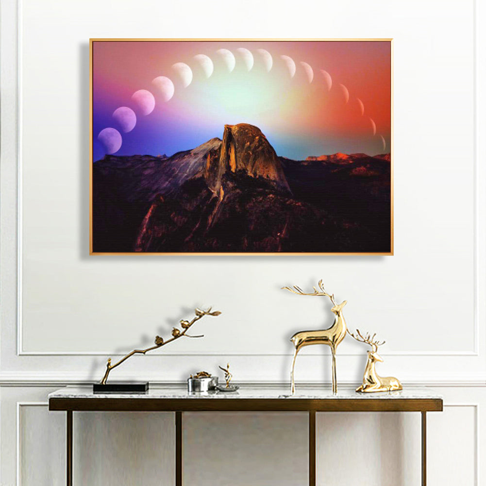 Sunrise Landscape - Full Round Drill Diamond Painting 30*40CM