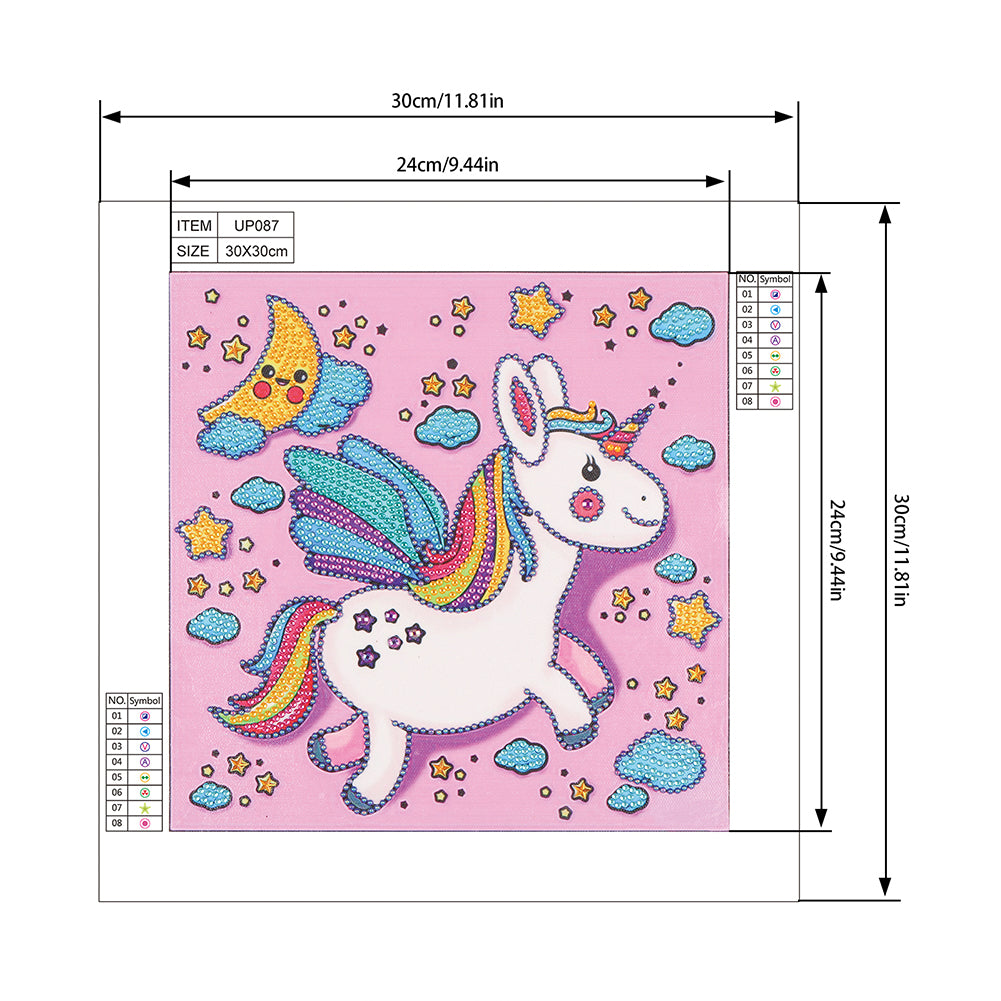 Unicorn - Special Shaped Drill Diamond Painting 30*30CM