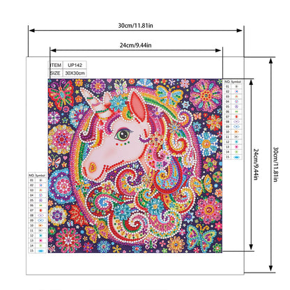 Unicorn - Special Shaped Drill Diamond Painting 30*30CM