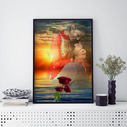 Skull Couple - Full Round Drill Diamond Painting 30*40CM