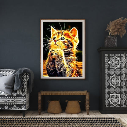 Cat - Full Square Drill Diamond Painting 40*50CM