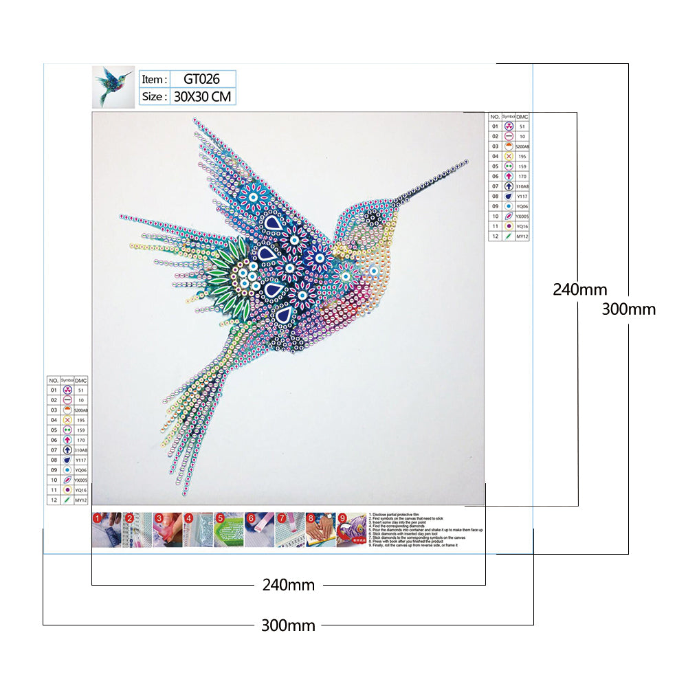 Bird - Special Shaped Drill Diamond Painting 30*30CM