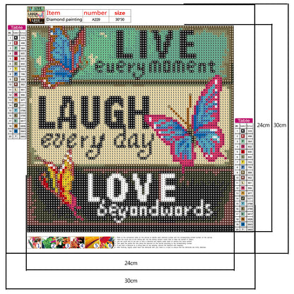 Letter - Full Round Drill Diamond Painting 30*30CM