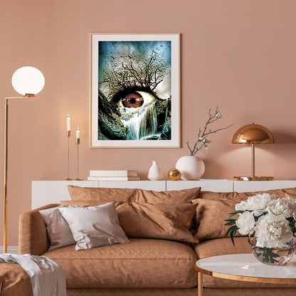 Waterfall Eye - Full Round Drill Diamond Painting 30*40CM