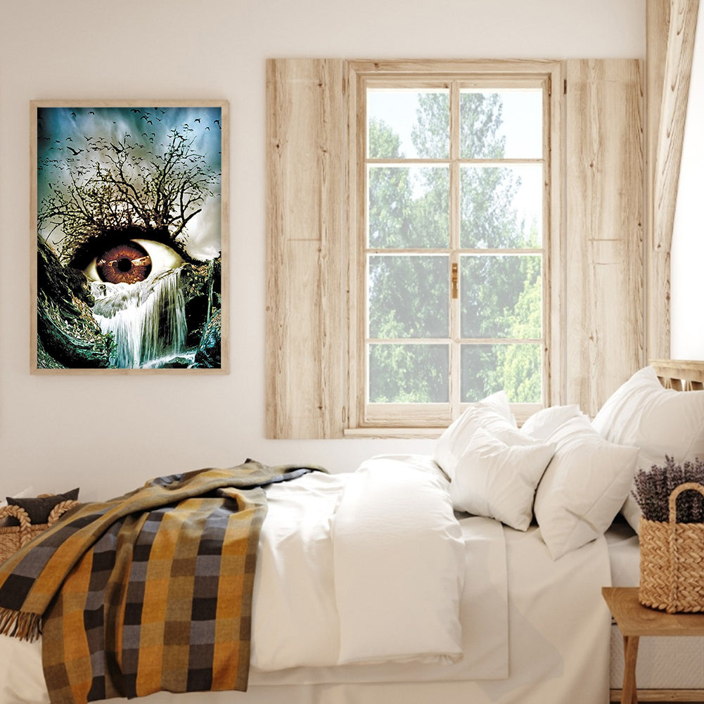 Waterfall Eye - Full Round Drill Diamond Painting 30*40CM