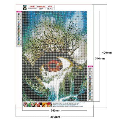 Waterfall Eye - Full Round Drill Diamond Painting 30*40CM