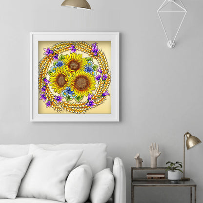 Sunflower - Special Shaped Drill Diamond Painting 30*30CM