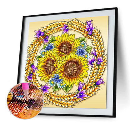 Sunflower - Special Shaped Drill Diamond Painting 30*30CM