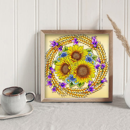 Sunflower - Special Shaped Drill Diamond Painting 30*30CM