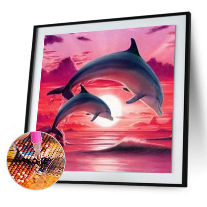 Dolphins - Full Square Drill Diamond Painting 40*40CM