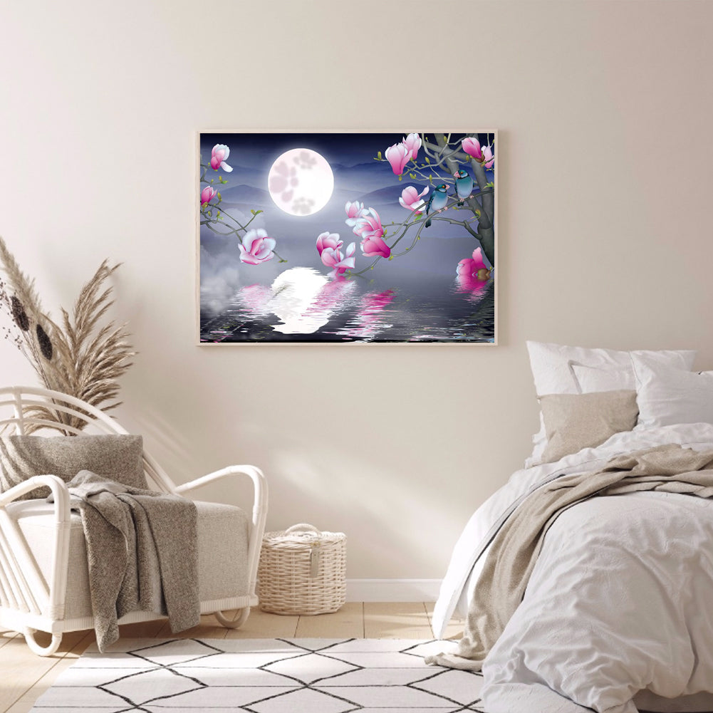 Magnolia Flower - Full Round Drill Diamond Painting 40*30CM