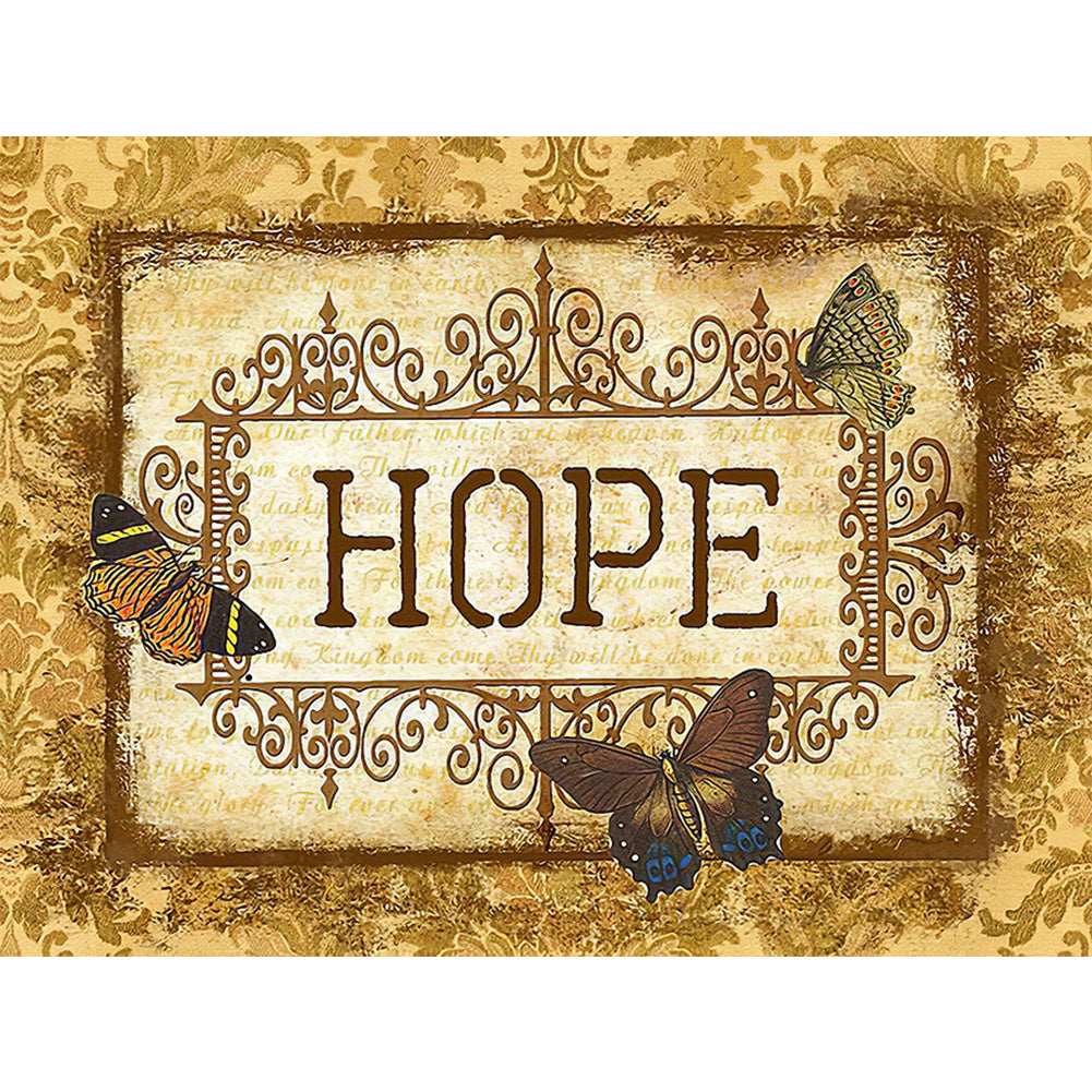 Word - Full Round Drill Diamond Painting 40*30CM