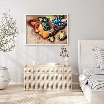 Butterfly Girl - Full Round Drill Diamond Painting 40*30CM