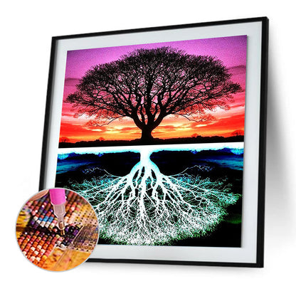 Tree - Full Round Drill Diamond Painting 40*40CM