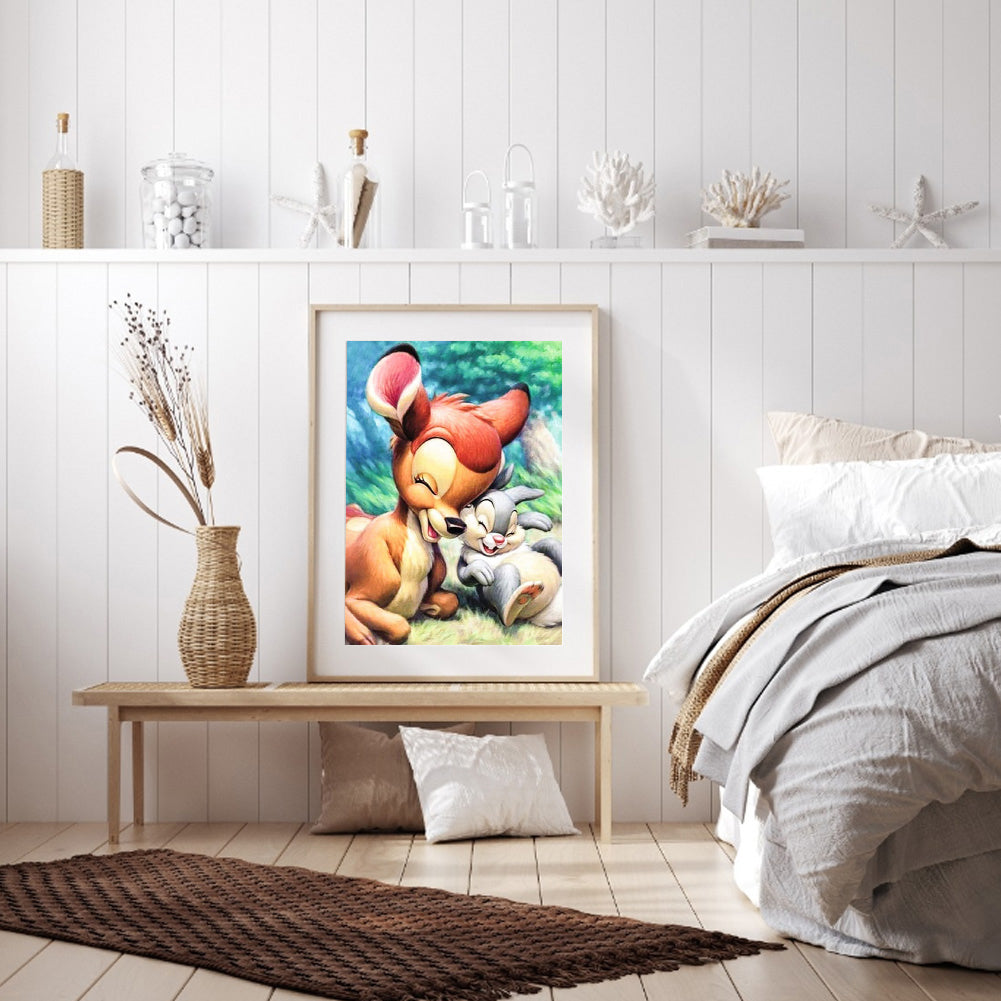 Squirrel Rabbit - Full Round Drill Diamond Painting 30*40CM