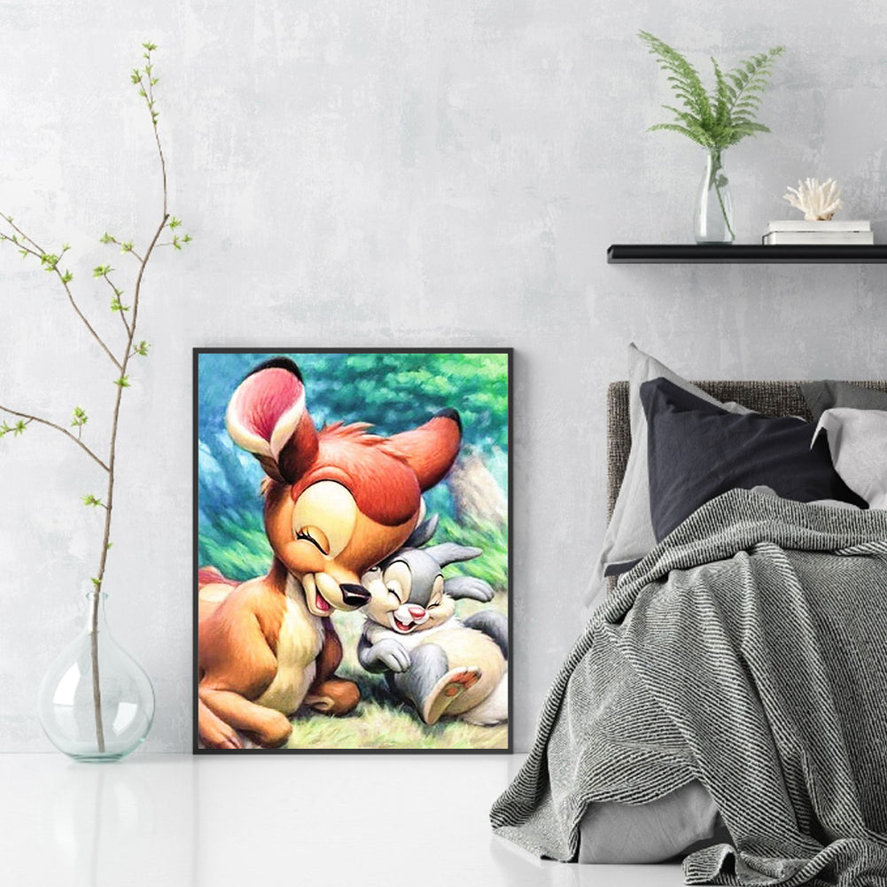 Squirrel Rabbit - Full Round Drill Diamond Painting 30*40CM