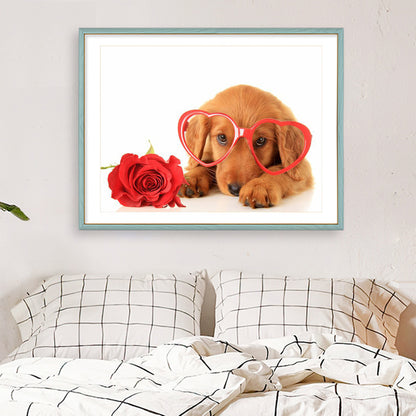 Dog - Full Round Drill Diamond Painting 40*30CM