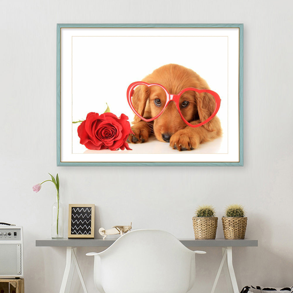 Dog - Full Round Drill Diamond Painting 40*30CM