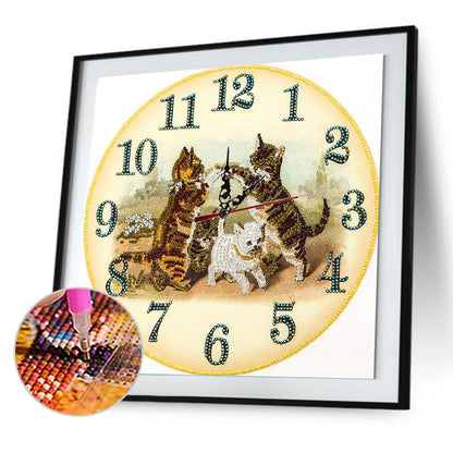 Animal Clock Part Special Shape Diamond DIY Painting Kit 5D Mosaic Clocks