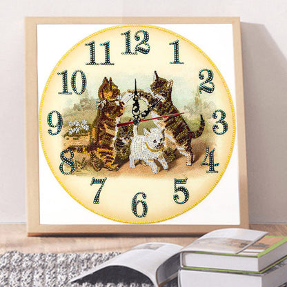 Animal Clock Part Special Shape Diamond DIY Painting Kit 5D Mosaic Clocks